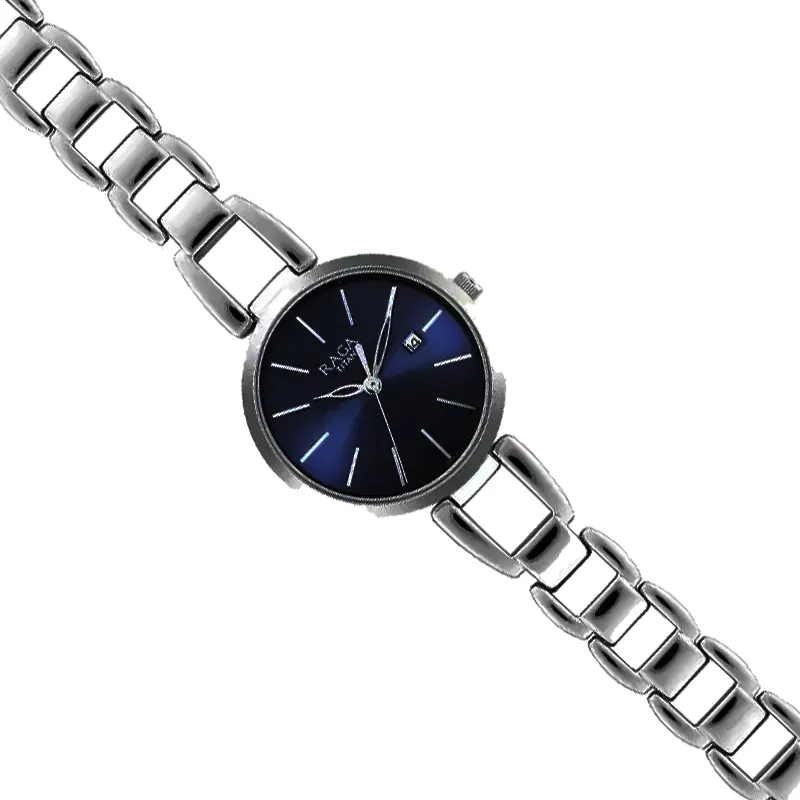 Titan Raga Viva Blue Dial Quartz Ladies Watch- 2642SM02